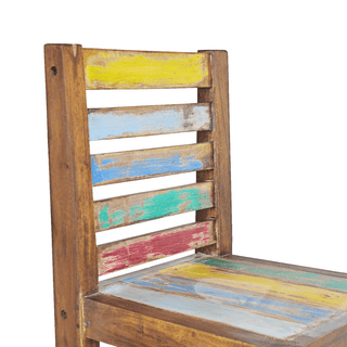 Dining Chairs - Handmade Solid Reclaimed Wood - Antique Flavour - Giant Lobelia