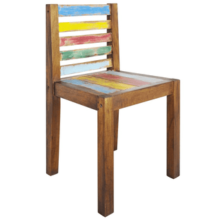 Dining Chairs - Handmade Solid Reclaimed Wood - Antique Flavour - Giant Lobelia