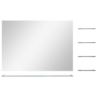 Wall Mirror with 5 Shelves Silver 80x60 cm - Giant Lobelia