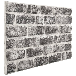 3D Wall Panels with Dark Grey Brick Design 10 pcs EPS - Giant Lobelia