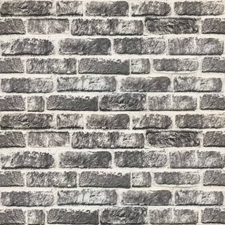 3D Wall Panels with Dark Grey Brick Design 10 pcs EPS - Giant Lobelia