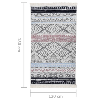 vidaXL Rug Pink and Aqua 120x180 cm Cotton - Giant Lobelia