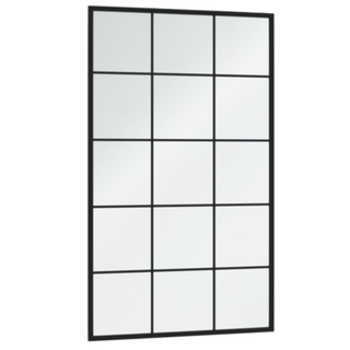 vidaXL Wall Mirror Black 100x60 cm Metal - Giant Lobelia