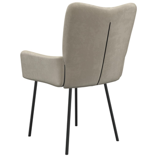 vidaXL Dining Chairs 2 pcs Light Grey Velvet - Giant Lobelia