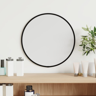 vidaXL Wall Mirror Black Ø 30 cm Round - Giant Lobelia