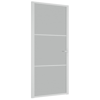 vidaXL Interior Door 93x201.5 cm White Matt Glass and Aluminium - Giant Lobelia