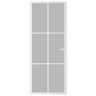 vidaXL Interior Door 83x201.5 cm White Matt Glass and Aluminium - Giant Lobelia