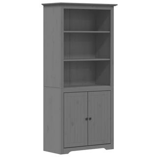 Bookcase BODO Grey - French Design, Ample Storage Space - Giant Lobelia