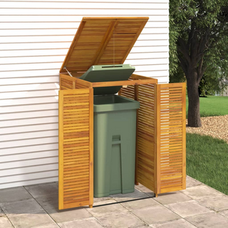 Single Garbage Bin Shed 70x89x117 cm Solid Wood Acacia - Giant Lobelia