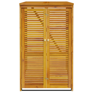 Single Garbage Bin Shed 70x89x117 cm Solid Wood Acacia - Giant Lobelia