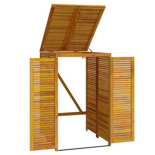 Single Garbage Bin Shed 70x89x117 cm Solid Wood Acacia - Giant Lobelia