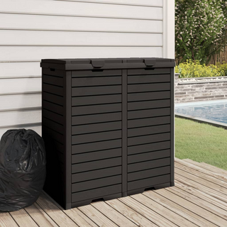 Outdoor Garbage Bin Black 78x41x86 cm Polypropylene - Giant Lobelia