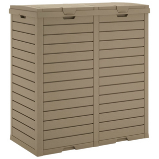 Outdoor Garbage Bin Light Brown 78x41x86 cm Polypropylene - Giant Lobelia