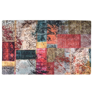 vidaXL Rug Washable Patchwork Multicolour 120x170 cm Anti Slip - Giant Lobelia