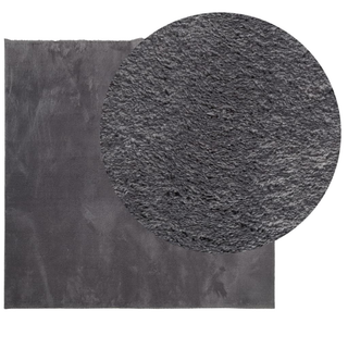 vidaXL Rug HUARTE Short Pile Soft and Washable Anthracite 240x240 cm - Giant Lobelia