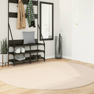 Rug HUARTE Short Pile Soft and Washable Beige Ø 200 cm - Giant Lobelia