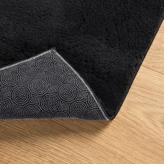 vidaXL Rug HUARTE Short Pile Soft and Washable Black 200x280 cm - Giant Lobelia