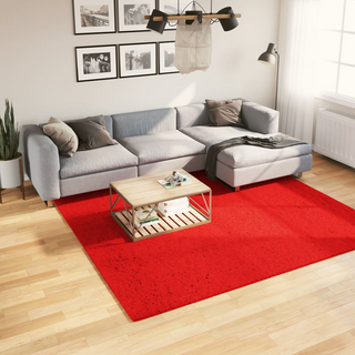 Rug HUARTE Short Pile Soft and Washable Red 240x240 cm - Giant Lobelia