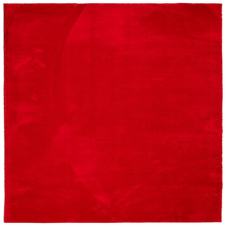 Rug HUARTE Short Pile Soft and Washable Red 200x200 cm - Giant Lobelia