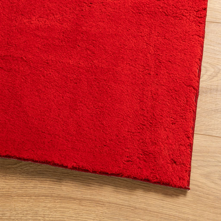 Rug HUARTE Short Pile Soft and Washable Red 200x200 cm - Giant Lobelia