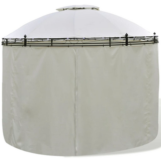 Round Gazebo with Curtains 3.5 x 2.7 m - Giant Lobelia