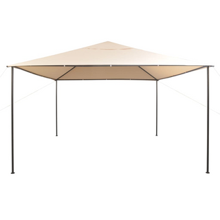 Gazebo Pavilion Tent Canopy 4x4 m Steel Beige - Giant Lobelia