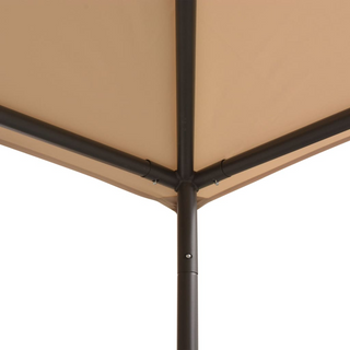 Gazebo Pavilion Tent Canopy 4x4 m Steel Beige - Giant Lobelia