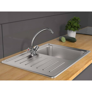 SCHÜTTE 2-Handle Sink Mixer Duo-Mix II Low Pressure Chrome - Giant Lobelia