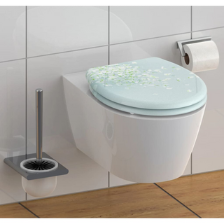 SCHÜTTE Toilet Seat with Soft-Close Quick Release FLOWER IN THE WIND - Giant Lobelia