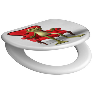 SCHÜTTE Toilet Seat with Soft-Close FROG KING - Giant Lobelia