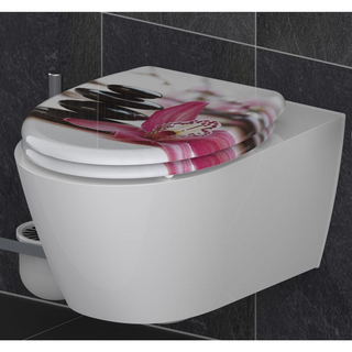 SCHÜTTE Toilet Seat with Soft-Close Quick Release WELLYNESS - Giant Lobelia