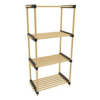 Storage Solutions Shoe Rack with 4 Shelves Wood 49x28x92.5 cm - Giant Lobelia