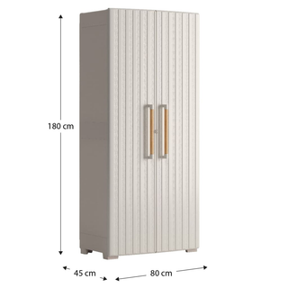 Keter Multi-purpose Storage Cabinet Groove Beige and Sand - Giant Lobelia