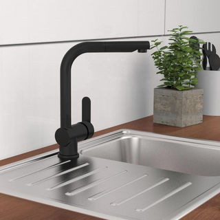 SCHÜTTE Kitchen Mixer Tap with Pull-out Spout LONDON Matte Black - Giant Lobelia