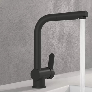 SCHÜTTE Kitchen Mixer Tap with Pull-out Spout LONDON Matte Black - Giant Lobelia