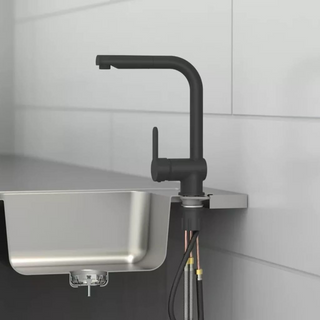 SCHÜTTE Kitchen Mixer Tap with Pull-out Spout LONDON Matte Black - Giant Lobelia