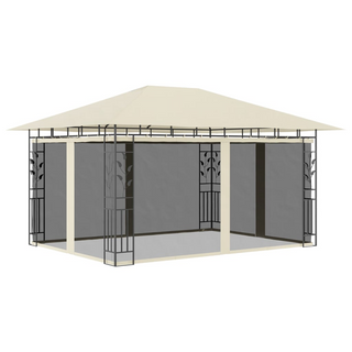 Gazebo with Mosquito Net 4x3x2.73 m Cream 180 g/m² - Giant Lobelia