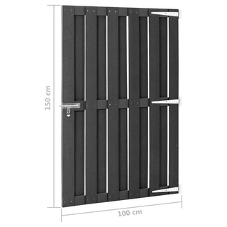 vidaXL Garden Gate WPC 100x150 cm Grey - Giant Lobelia