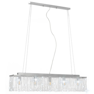 Ceiling Lamp with Crystal Beads Silver 104 cm E14 - Giant Lobelia