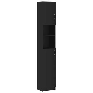 Bathroom Cabinet Black 32x25.5x190 cm Engineered Wood - Giant Lobelia