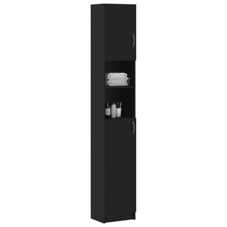 Bathroom Cabinet Black 32x25.5x190 cm Engineered Wood - Giant Lobelia