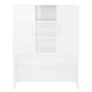 Washing Machine Cabinet High Gloss White 70.5x25.5x90 cm - Giant Lobelia