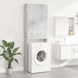 Washing Machine Cabinet Concrete Grey 64x25.5x190 cm - Giant Lobelia