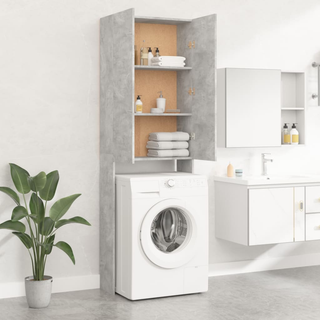 Washing Machine Cabinet Concrete Grey 64x25.5x190 cm - Giant Lobelia