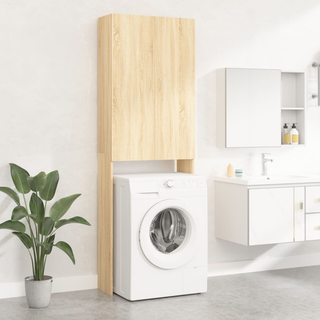 Washing Machine Cabinet Sonoma Oak 64x25.5x190 cm - Giant Lobelia