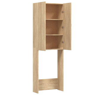 Washing Machine Cabinet Sonoma Oak 64x25.5x190 cm - Giant Lobelia