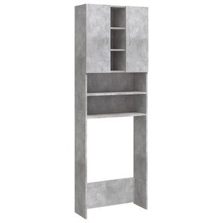 Washing Machine Cabinet Concrete Grey 64x25.5x190 cm - Giant Lobelia