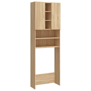 Washing Machine Cabinet Sonoma Oak 64x25.5x190 cm - Giant Lobelia