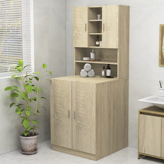 Washing Machine Cabinet Sonoma Oak 70.5x25.5x90 cm - Giant Lobelia