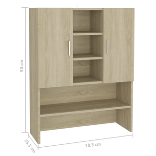 Washing Machine Cabinet Sonoma Oak 70.5x25.5x90 cm - Giant Lobelia